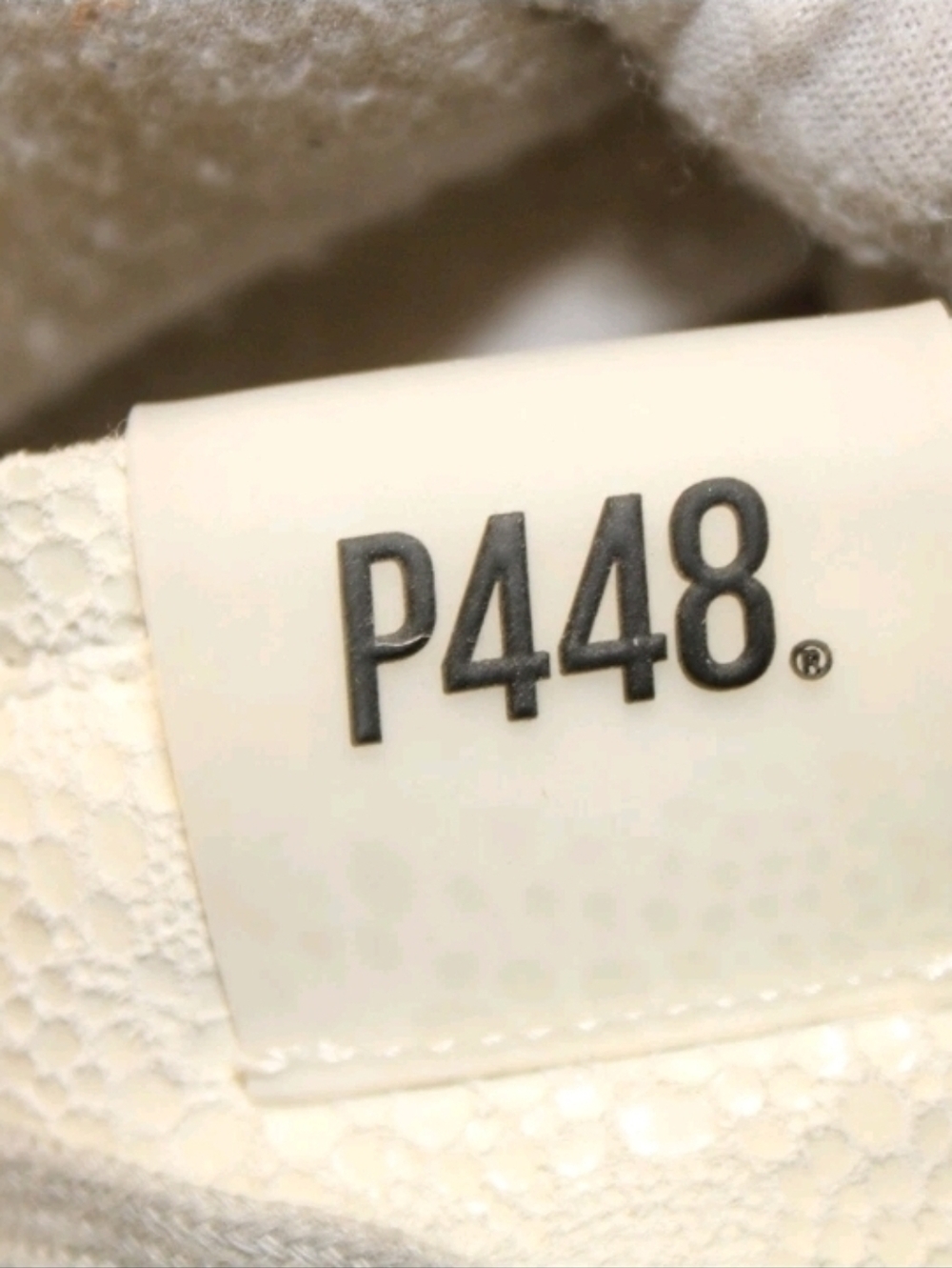 P448 White Leather Platform Sneakers with Light Gray Accents - W 9 39 - Picture 4 of 6